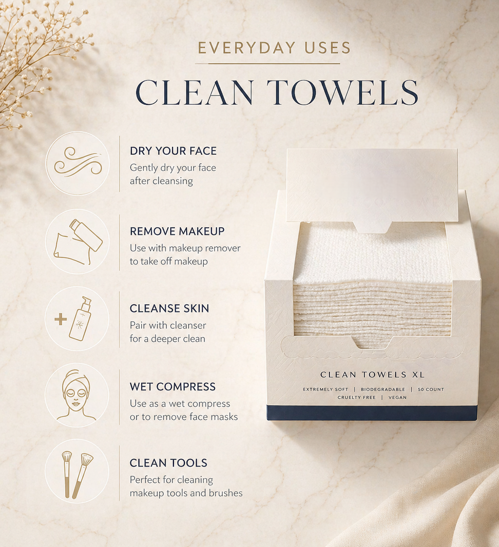 Avyra Premium Cotton Disposable Facial Towels | Soft, Hygienic Face Towels for Clear Skin