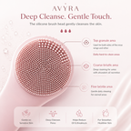 Avyra Silicone Facial Cleansing Device Pore Cleanser Face-cleaning Tool Deep-cleaning Electric Facial Brush