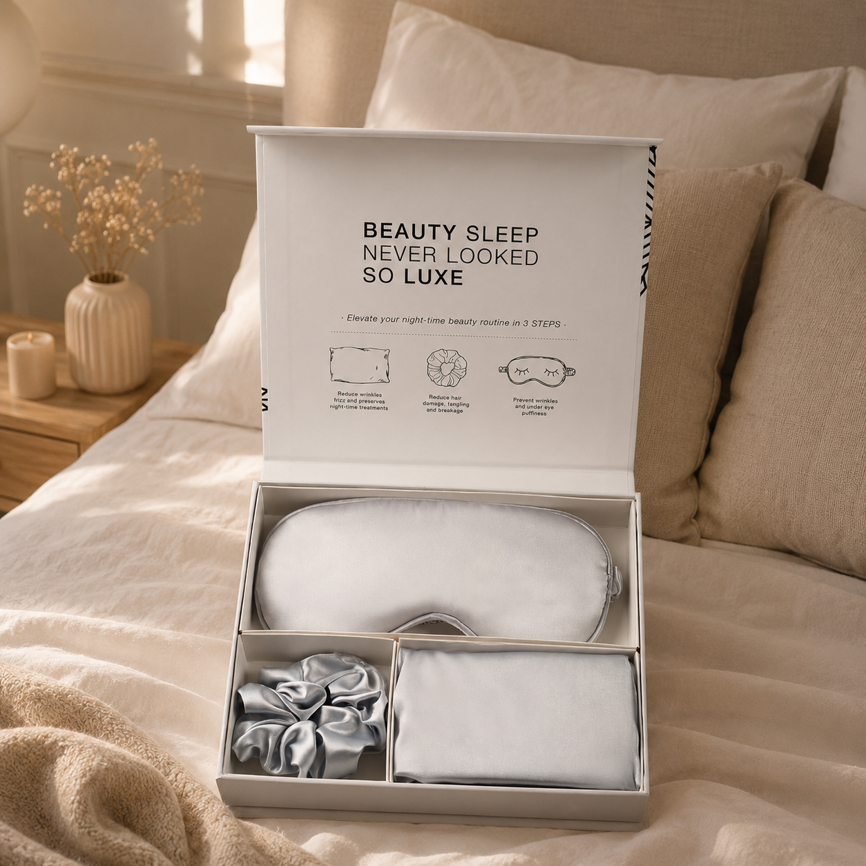 Satin Three-Piece Eye Mask Box Set
